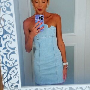 Coperni x Disney Denim Strapless Dress